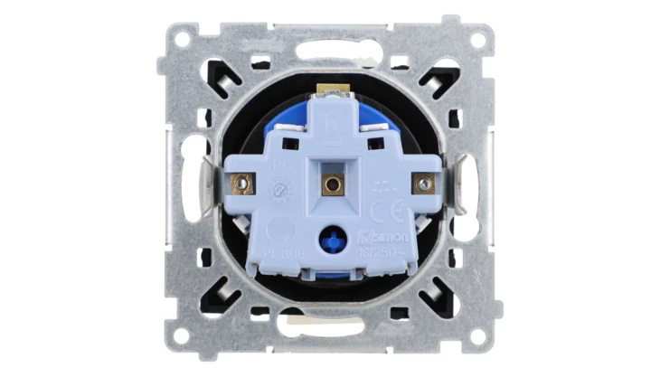 Simon 54 Gniazdo DATA z kluczem uprawniającym (moduł) 16A 250V zaciski śrubowe czarny mat DGD1.01/49