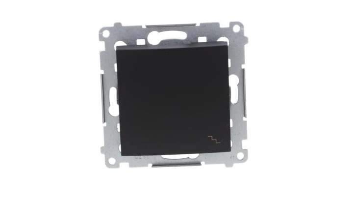 Simon 54 Łącznik schodowy (moduł) 10AX 250V szybkozłącza, czarny mat DW6.01/49