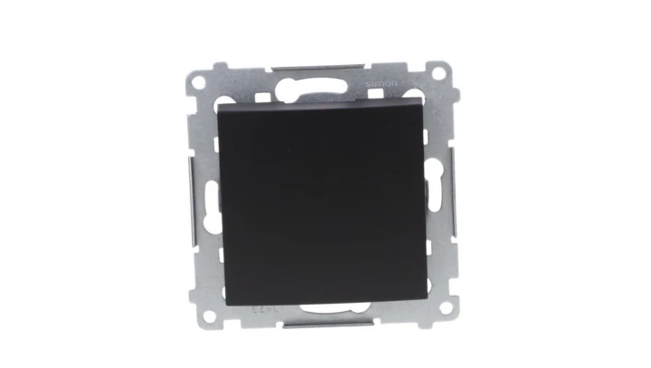 Simon 54 Łącznik jednobiegunowy (moduł) 10AX 250V szybkozłącza, czarny mat DW1.01/49