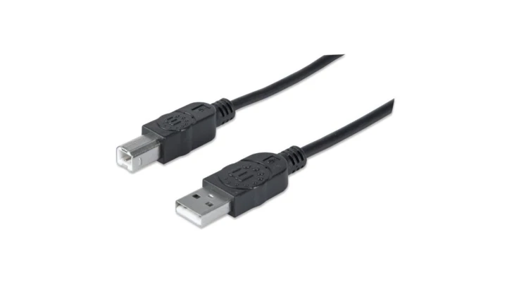 Kabel USB 2.0 AM-BM 1.8m do Drukarki Czarny Ekranowany
