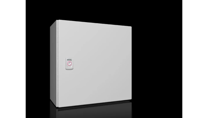 AX Obudowa kompaktowa 380x380x210 mm blacha stalowa z pł. mont. jednodrzwiowa 1 zamek dźwigienkowy 1380.000