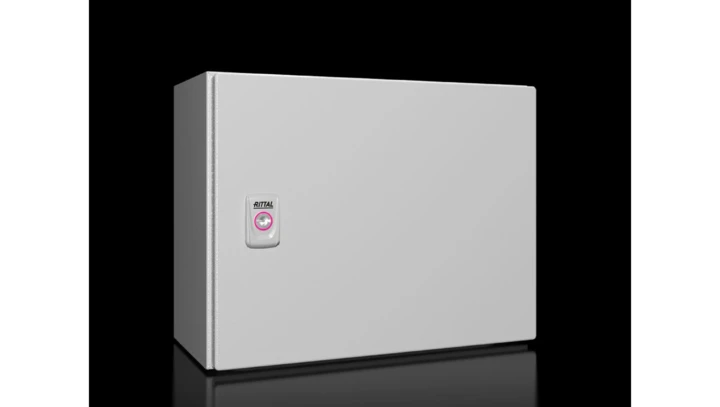 AX Obudowa kompaktowa 380x300x210 mm blacha stalowa z pł. mont. jednodrzwiowa 1 zamek dźwigienkowy 1031.000