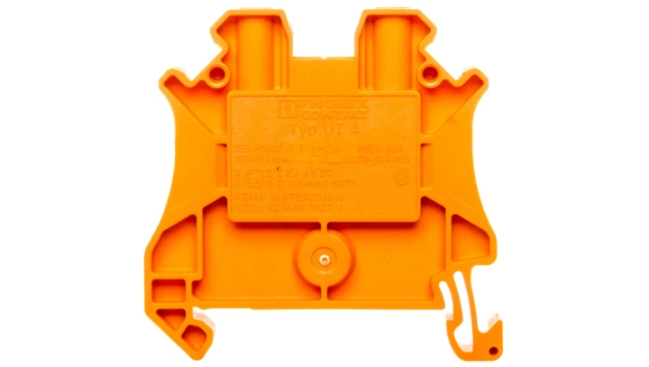 Listwa zaciskowa przepustowa 2-przewodowa 0,14-6mm2 pomarańczowa UT 4 OG 3045101 /50szt./