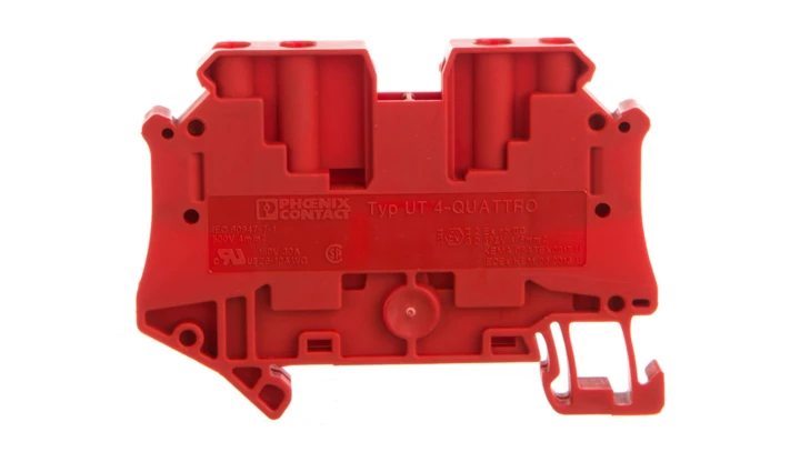 Złączka szynowa 4-przewodowa 4mm2 czerwona Ex UT 4-QUATTRO RD 3074460 /50szt./