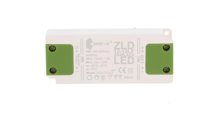 Zasilacz LED 12V DC 12W ZLD 12-12LF 1,0A 19712-9027