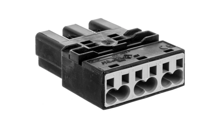 Wtyk 3-torowy czarny 770-213 WINSTA /100szt./