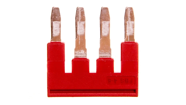Mostek wtykany 4-biegunowy 6,2mm 32A czerwona FBS 4-6 3030255 /50szt./