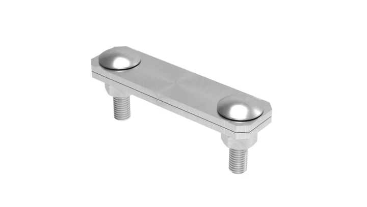 Złącze krzyżowe skośne pręt-bednarka 2-elem. stal nierdzewna 116.0.1 NI 11610005