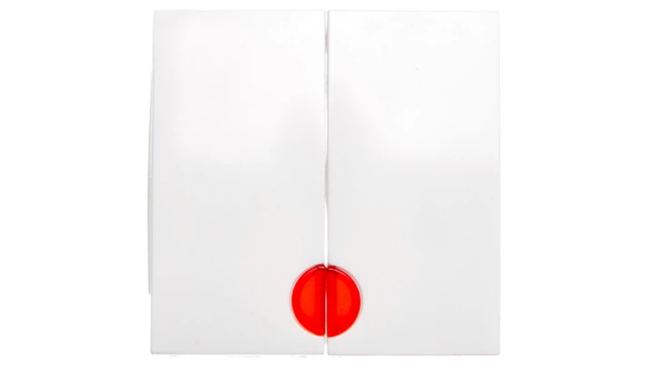 B.Kwadrat Klawisz podwójny z czerwoną soczewką białe 5316278999