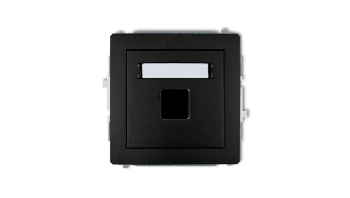 DECO Gniazdo komputerowe pojedyncze bez modułu czarny mat 12DGM-1p PT-GN-DE-67-12-ND-00