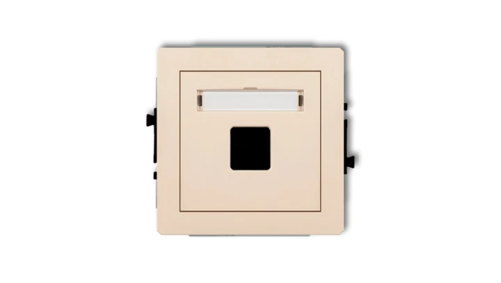 DECO Gniazdo komputerowe pojedyncze bez modułu beżowy 1DGK-1p PT-GN-DE-67-01-ND-00