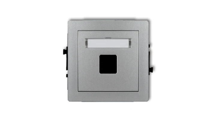 DECO Gniazdo komputerowe pojedyncze bez modułu srebrny metalik 7DGM-1p PT-GN-DE-67-07-ND-00