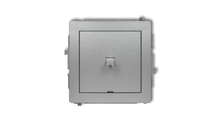 DECO Mechanizm łącznika schodowego w stylu amerykańskim (jeden klawisz bez piktogramu) srebrny metalik 7DWPUS-3.1