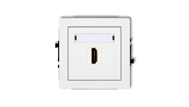 DECO Mechanizm gniazda pojedynczego HDMI 2.0 biały DHDMI-3