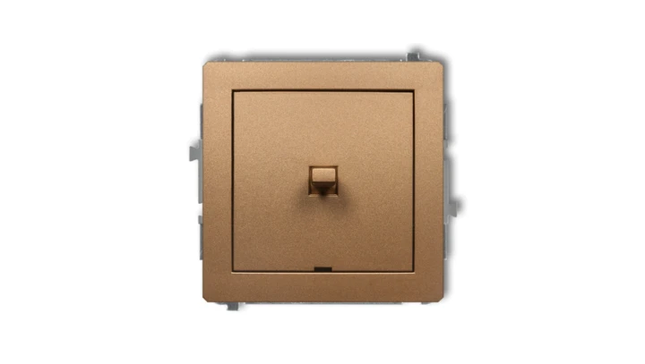 DECO Mechanizm łącznika schodowego w stylu amerykańskim (jeden klawisz bez piktogramu) złoty metalik 8DWPUS-3.1