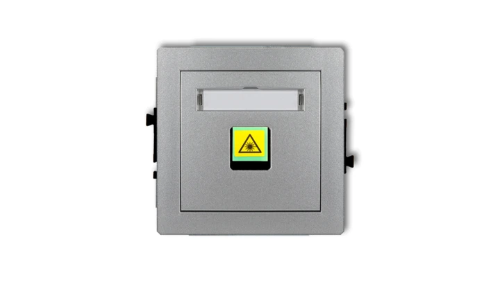 DECO Mechanizm gniazda światłowodowego/optycznego pojedynczego srebrny metalik 7DGOP-1
