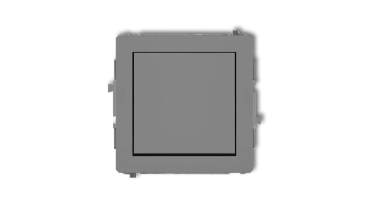 DECO Mechanizm łącznika krzyżowego (jeden klawisz bez piktogramu) szary mat 27DWP-6.1