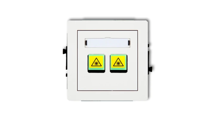 DECO Mechanizm gniazda światłowodowego/optycznego podwójnego biały DGOP-2
