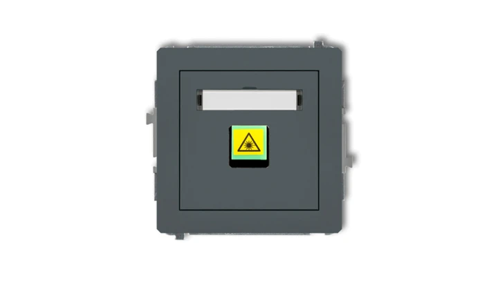 DECO Mechanizm gniazda światłowodowego/optycznego pojedynczego grafitowy mat 28DGOP-1