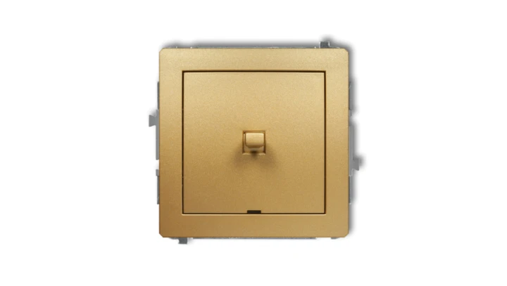 DECO Mechanizm łącznika schodowego w stylu amerykańskim (jeden klawisz bez piktogramu) złoty 29DWPUS-3.1