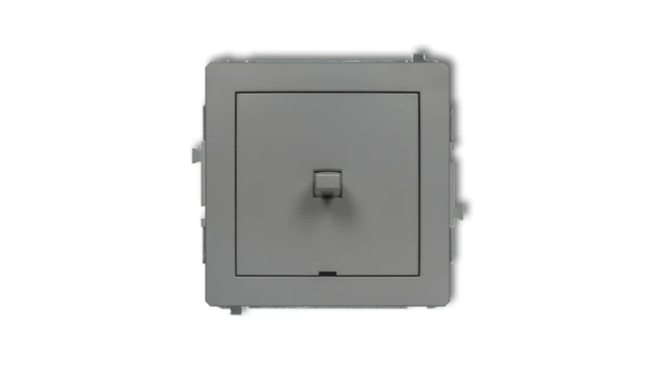 DECO Mechanizm łącznika krzyżowego w stylu amerykańskim (jeden klawisz bez piktogramu) szary mat 27DWPUS-6.1