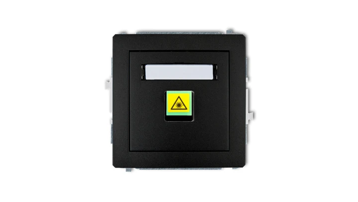 DECO Mechanizm gniazda światłowodowego/optycznego pojedynczego czarny mat 12DGOP-1