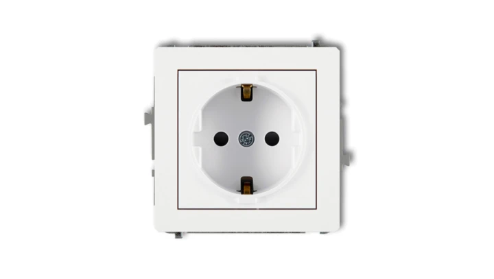 Mechanizm gniazda pojedynczego z uziemieniem SCHUKO 2P+Z (przesłony torów prądowych) MGP-1sp