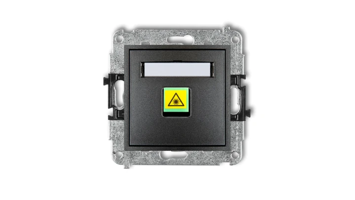 MINI Mechanizm gniazda światłowodowego/optycznego pojedynczego grafitowy 11MGOP-1