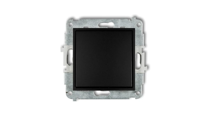 MINI Mechanizm łącznika schodowego (jeden klawisz bez piktogramu) 12MWP-3.1 czarny mat