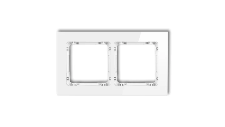 Ramka uniwersalna podwójna - szkło (ramka: biała spód: biały) 0-0-DRG-2