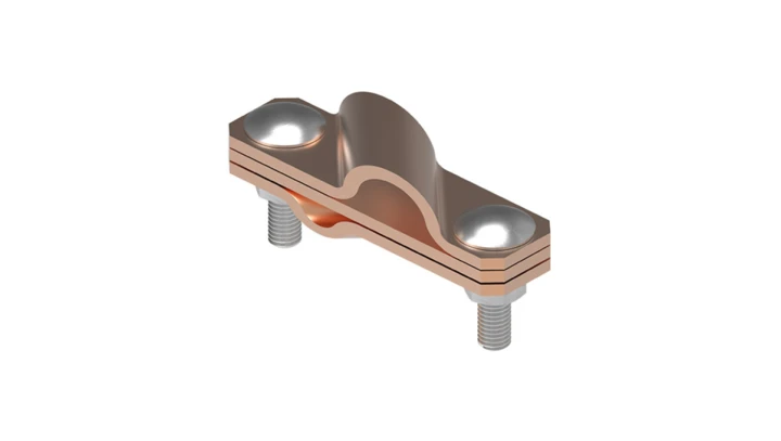 Złącze krzyżowe skośne pręt-pręt 3-elem. miedź 116.1 CU 11600103
