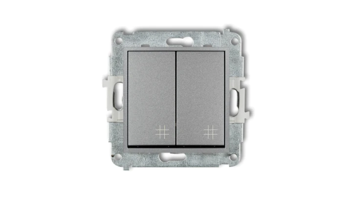 MINI Mechanizm łącznika podwójnego krzyżowego srebrny metalik 7MWP-66