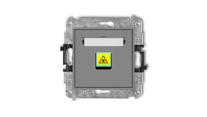 MINI Mechanizm gniazda światłowodowego/optycznego pojedynczego szary mat 27MGOP-1