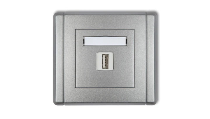 FLEXI Ładowarka USB pojedyncza 5V 2A srebrny metalik 7FCUSB-3 GN-FL-78-01-07-00-00