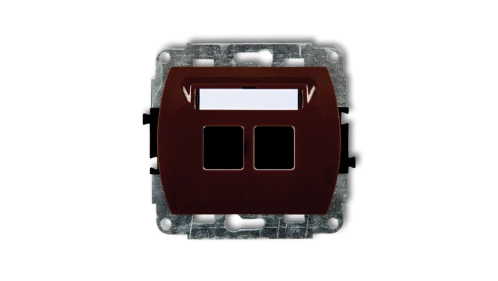 TREND Mechanizm gniazda komputerowego podwójnego bez modułu brązowy 4GM-2p PT-GN-TR-80-04-ND-00