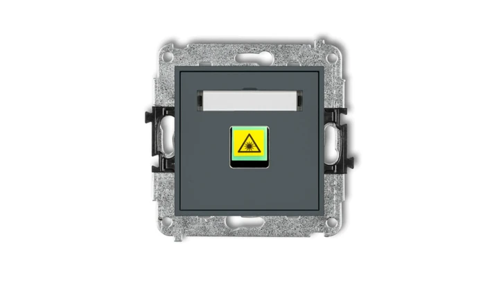 MINI Mechanizm gniazda światłowodowego/optycznego pojedynczego grafitowy mat 28MGOP-1