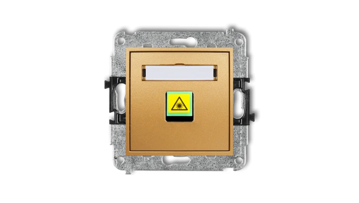 MINI Mechanizm gniazda światłowodowego/optycznego pojedynczego złoty 29MGOP-1