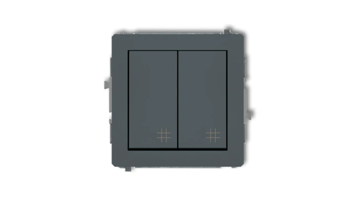 DECO Łącznik krzyżowy podwójny grafitowy mat 28DWP-66