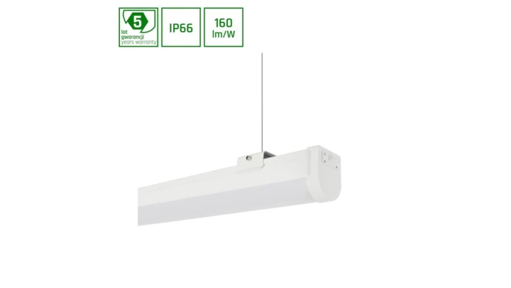 LIMEA SLIM 2 HERMETYK 60W NW 230V 120st IP66 IK08 1700x65x67mm BIAŁY 5 lat gw. bez kabla