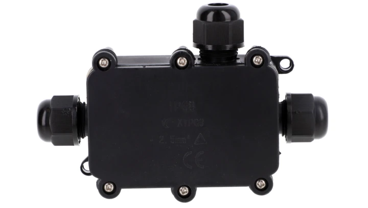 Puszka instalacyjna PI3P PG9-3P IP68 listwa zaciskowa pokrywa na wkręty kolor czarny 63.3