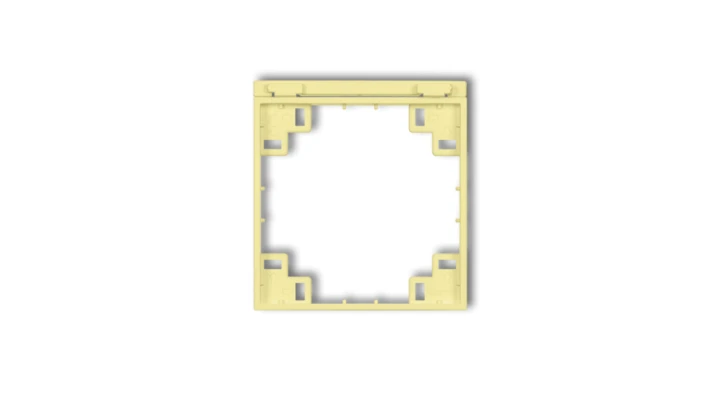 Ramka pośrednia do gniazd bryzgoszczelnych z uziemieniem SCHUKO kanarkowy 43MRPB-1s