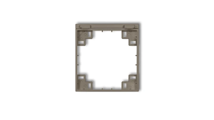 Ramka pośrednia do gniazd bryzgoszczelnych z uziemieniem SCHUKO czekoladowy 49MRPB-1s