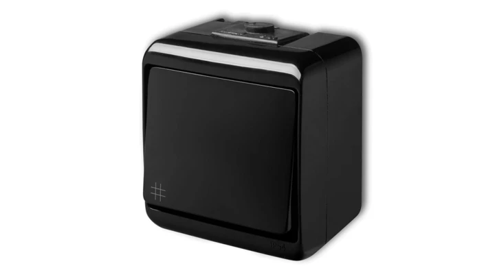 JUNIOR Łącznik krzyżowy podświetlany czarny 12WHE-6L