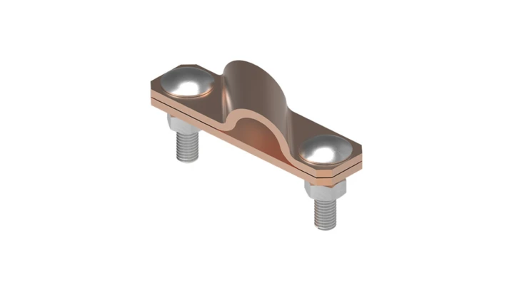 Złącze krzyżowe skośne pręt-bednarka 2-elem. miedź 116.1.1 CU 11601103