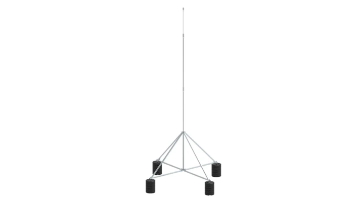 Maszt izolowany na czworonogu do zwodów poziomych wysokich 5m aluminium 65.5 AL IZ 5P CZ 65355009