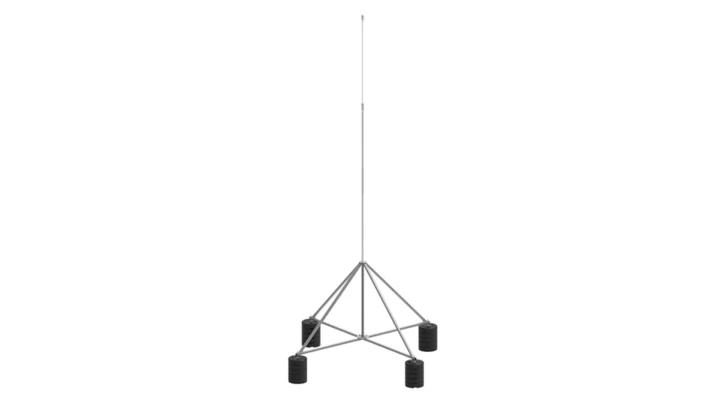 Maszt izolowany na czworonogu do zwodów poziomych wysokich 4m aluminium 65.4 AL IZ 5P CZ 65354009