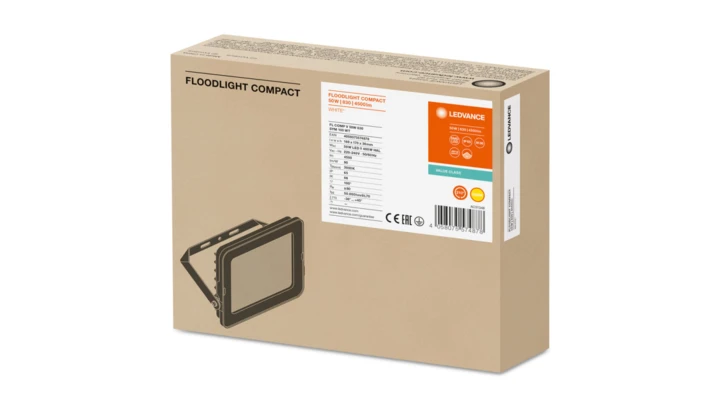 Projektor LED FLOOD COMPACT V 50W 830 SYM 100 WT 4058075574878