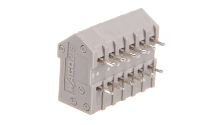 Listwa zaciskowa do płytek drukowanych 6-biegunowa szara raster 2,5mm 218-106 /70szt./