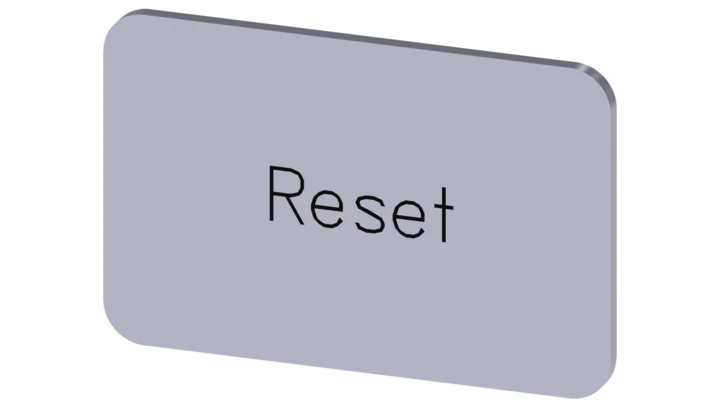 Etykieta samoprzylepna 17.5x27mm srebrna inskrypcja /Reset/ SIRIUS ACT 3SU1900-0AD81-0DU0