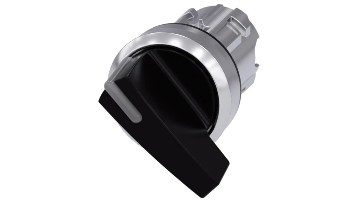 Przełącznik 2 pozycyjny 22mm czarny dł pióro z samopowrotem OI możl podświetlenie metal IP69k SIRIUS ACT 3SU1052-2CC10-0AA0